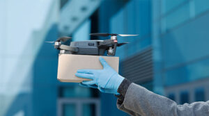 amazon air delivery drone - drone being launched with package - new to drones